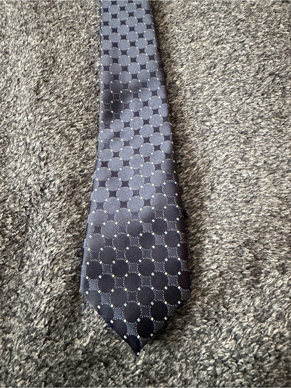 IZOD Geometric Necktie Blue/ Gray Pattern